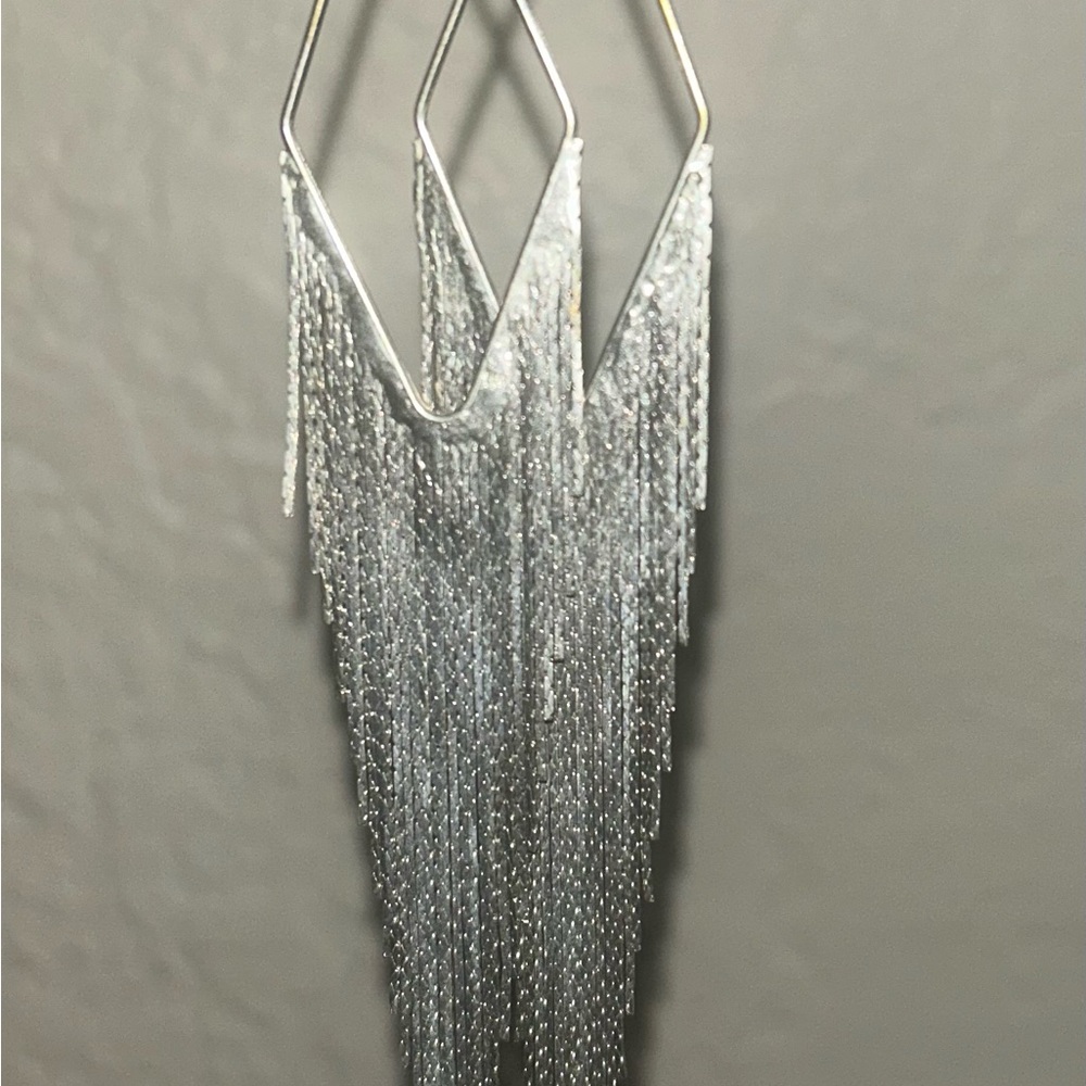 Silver Fringe Earrings